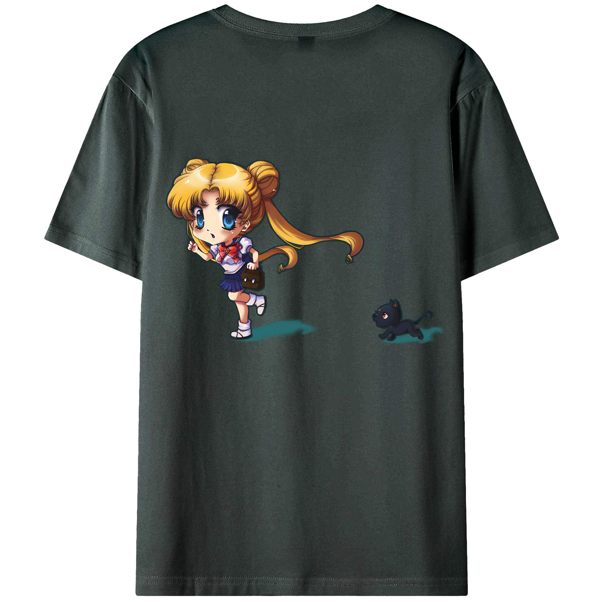 （画像用） 美少女戦士セーラームーン 愛野 美奈子 あいの みなこ Sailor Moon Aino Minako 綿100％ メンズ半袖Tシャツ（バックプリント） 通気性